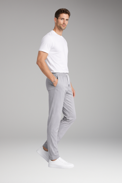 Men's Elastic Waist Trousers Drawstring Closure