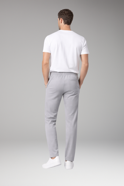 Men's Elastic Waist Trousers Drawstring Closure