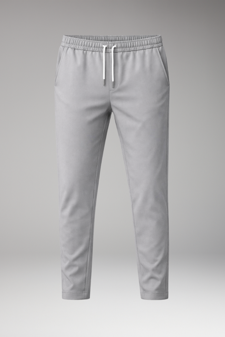 Men's Elastic Waist Trousers Drawstring Closure - Vonnera