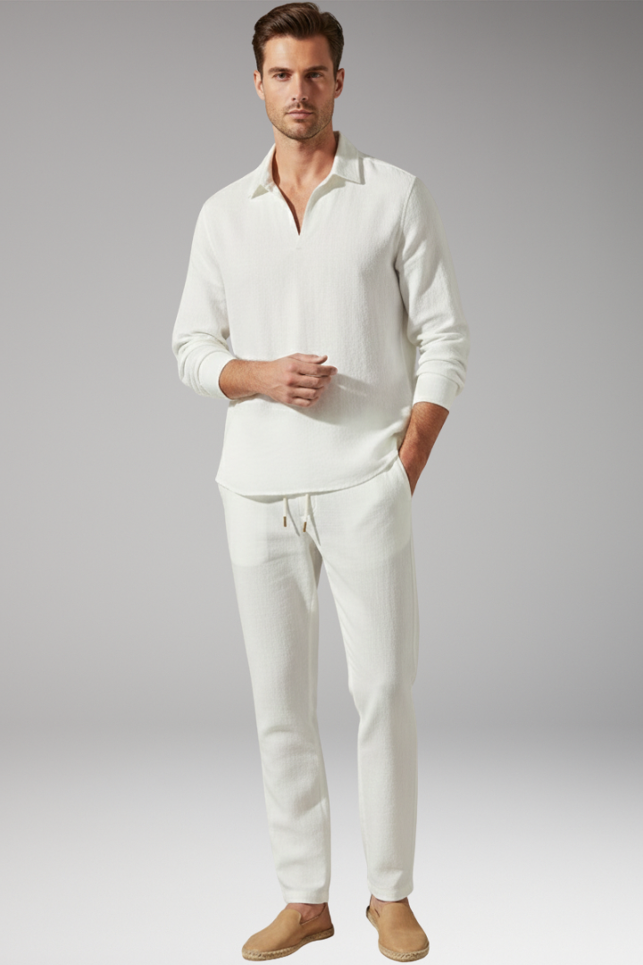 Men's Long Sleeve Shirt and Pants Set