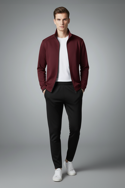 Men's 2-Piece Tracksuit Zip Jacket Drawcord Pants