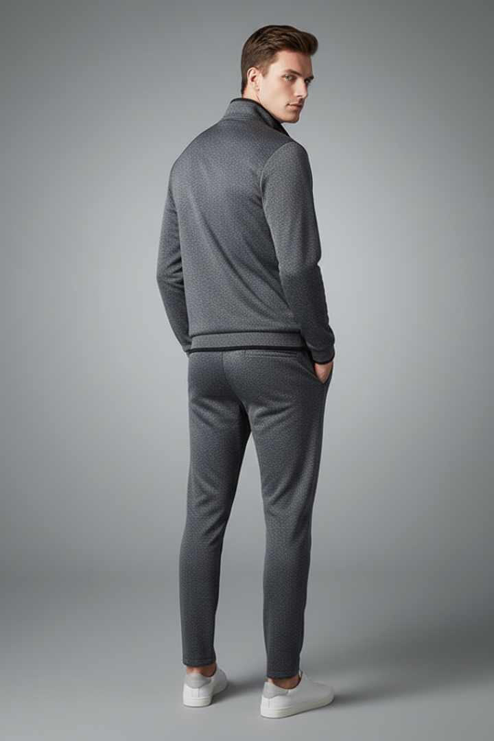 Men's 2-Piece Tracksuit Zip Jacket Drawcord Pants