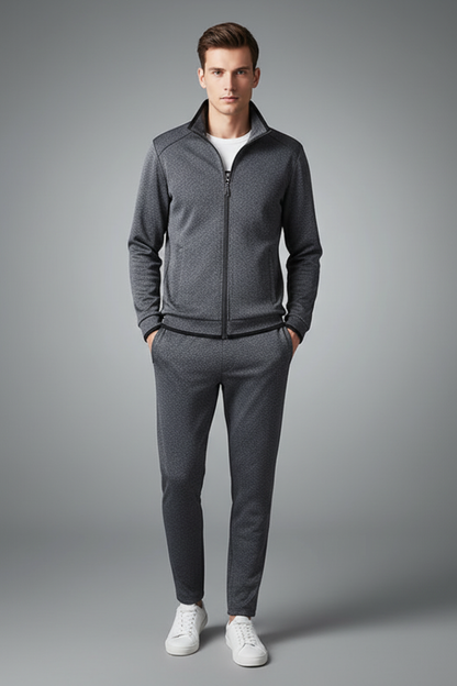 Men's 2-Piece Tracksuit Zip Jacket Drawcord Pants