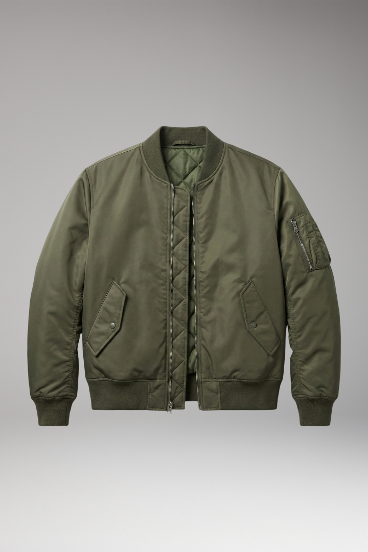 Men's Bomber Jacket Zipper Multi Pockets - Vonnera