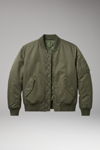 Men's Bomber Jacket Zipper Multi Pockets - Vonnera