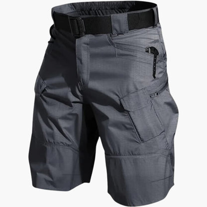 Men's Utility Shorts Elastic Waist Flap Pockets - Vonnera