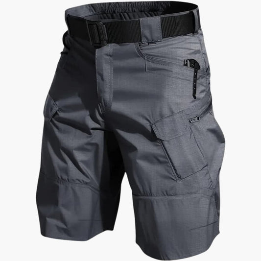 Men's Utility Shorts Elastic Waist Flap Pockets - Vonnera