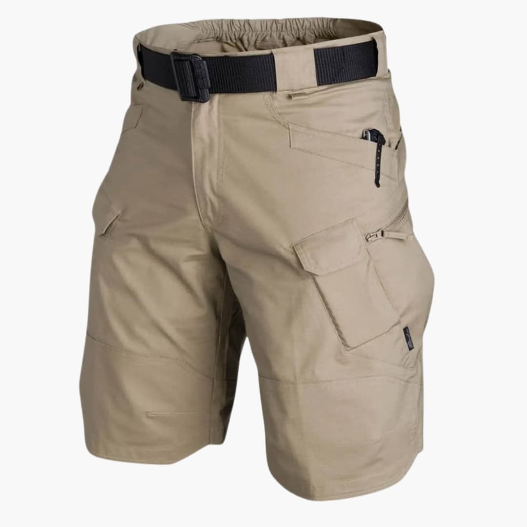 Men's Utility Shorts Elastic Waist Flap Pockets