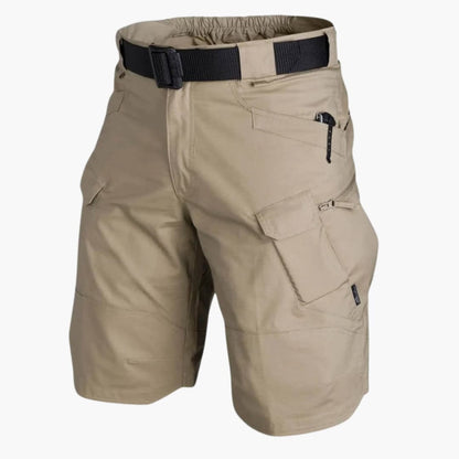 Men's Utility Shorts Elastic Waist Flap Pockets