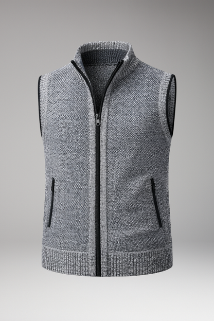 Men's Zipper Vest With Side Pockets - Vonnera