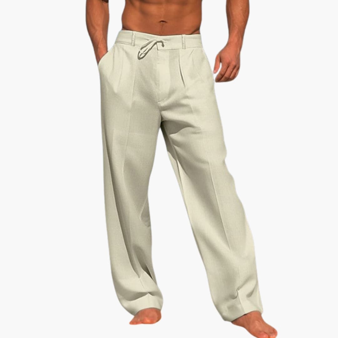 Men's Wide Leg Pants Elastic Waist