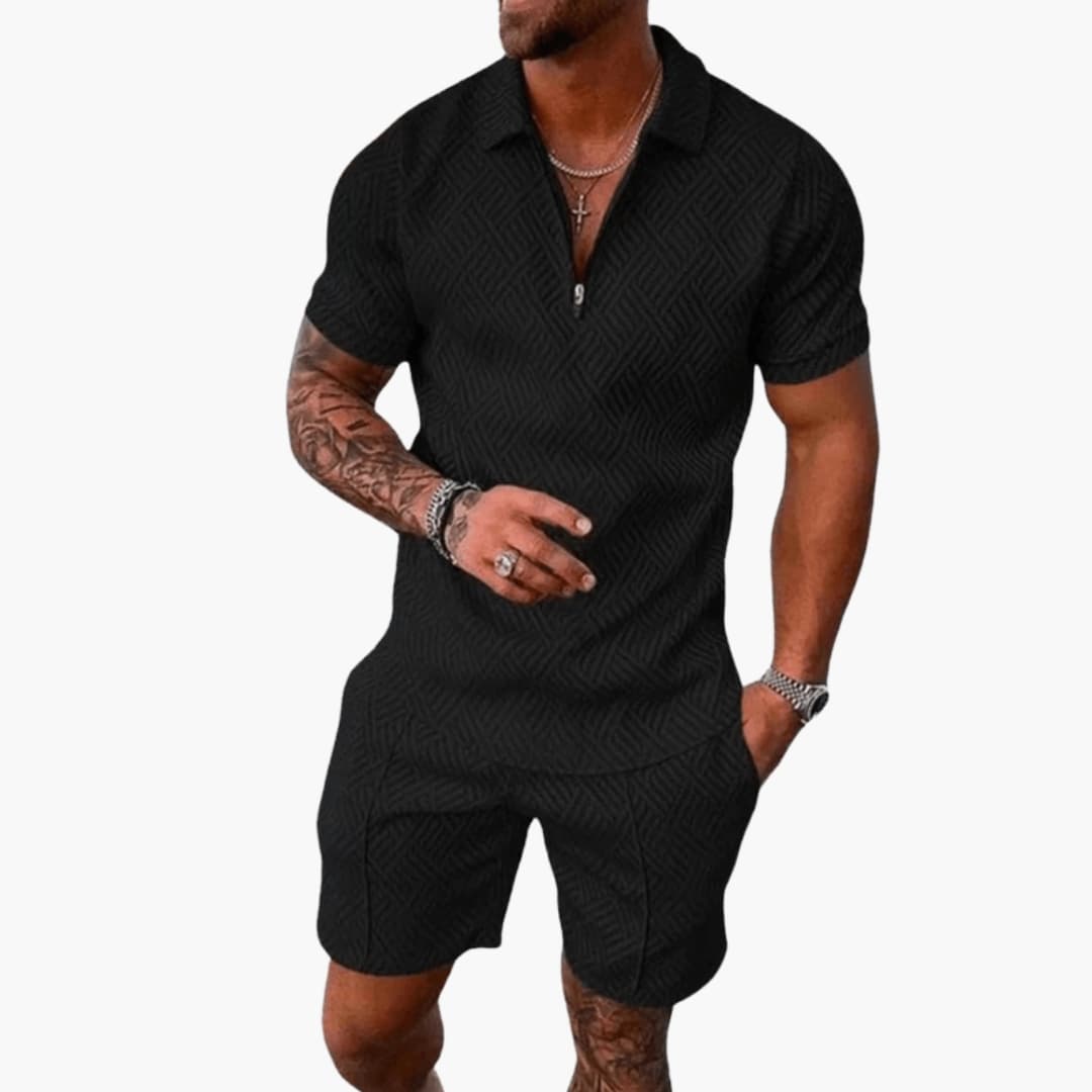 Men's Polo Shirt Set Short Sleeve Two Piece - Vonnera