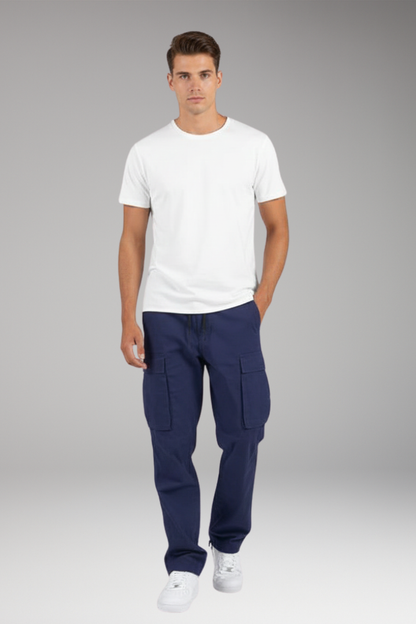 Men's Cargo Pants Drawstring Waist Multiple Pockets