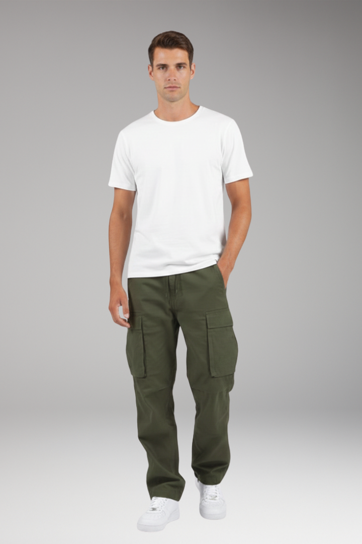 Men's Cargo Pants Drawstring Waist Multiple Pockets