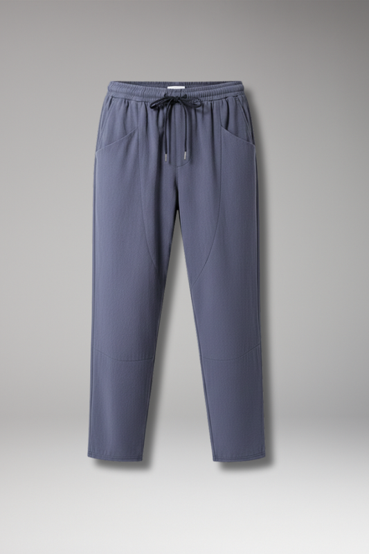 Men's Cropped Pants Elastic Waist Side Pockets - Vonnera