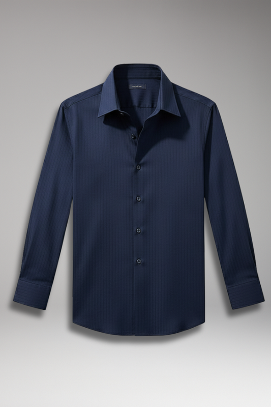 Men's Slim Fit Dress Shirt Vertical Stripes - Vonnera