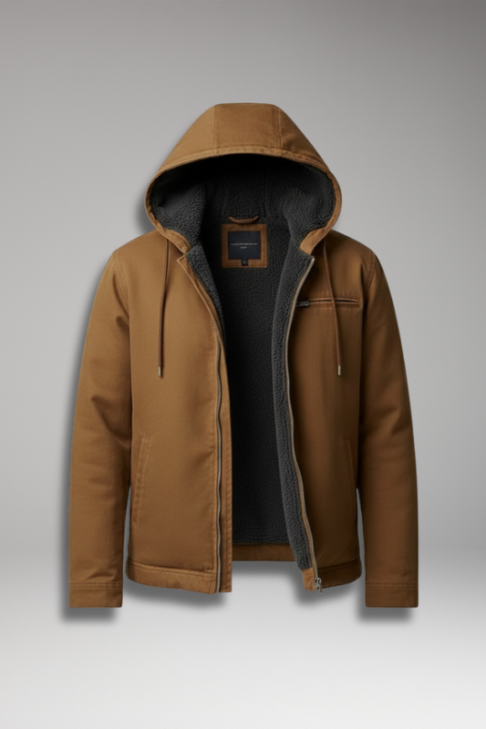 Men's Hooded Zip Jacket Front Pockets - Vonnera