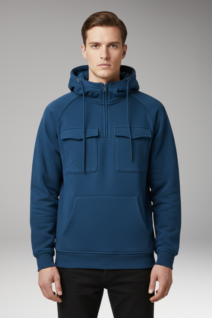 Men's Long Sleeve Hoodie Multi Pocket