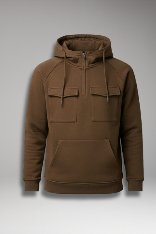 Men's Long Sleeve Hoodie Multi Pocket - Vonnera