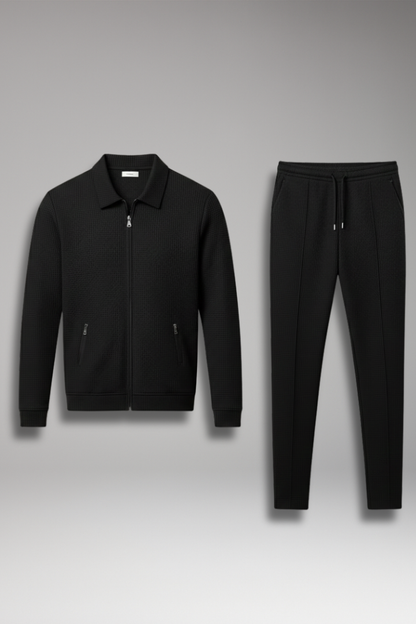 Men's Suit Jacket Pants Set Lapel Collar Waffle Texture - Vonnera
