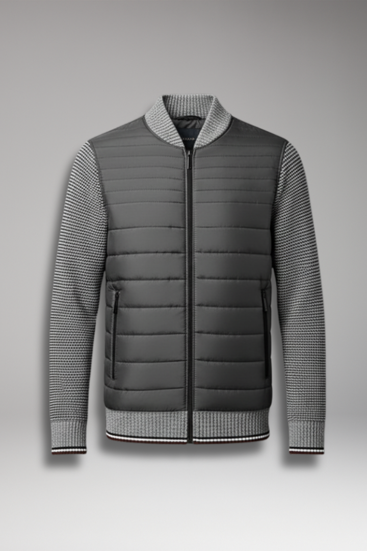 Men's Quilted Jacket Contrast Sleeves - Vonnera