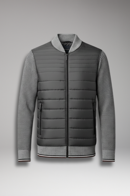 Men's Quilted Jacket Contrast Sleeves - Vonnera