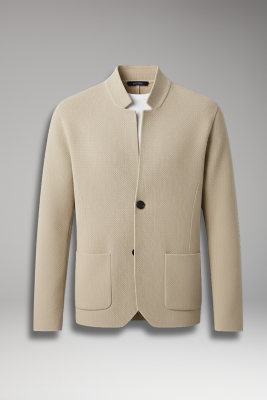 Men's Knit Cardigan Stand Collar Two Button - Vonnera