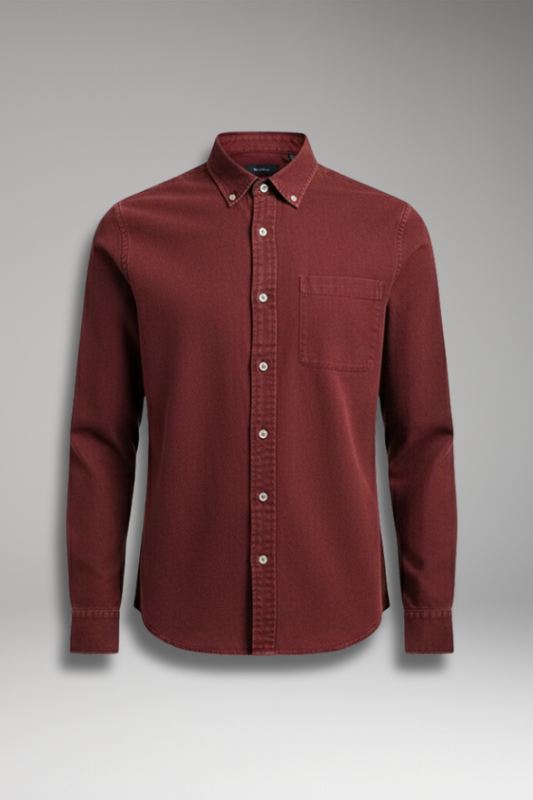 Men's Button Front Shirt Notched Collar - Vonnera