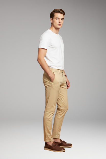 Men's Slim Fit Trousers Tapered Ankle