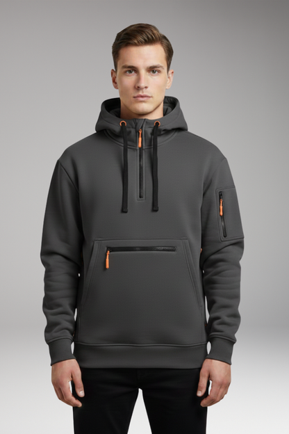 Men's Sports Hoodie Multiple Pockets Drawstring