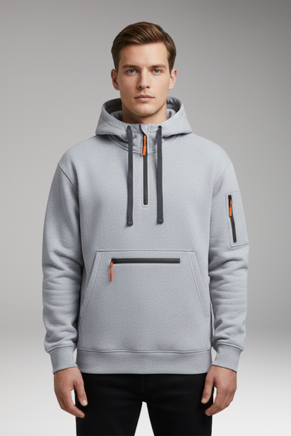 Men's Sports Hoodie Multiple Pockets Drawstring