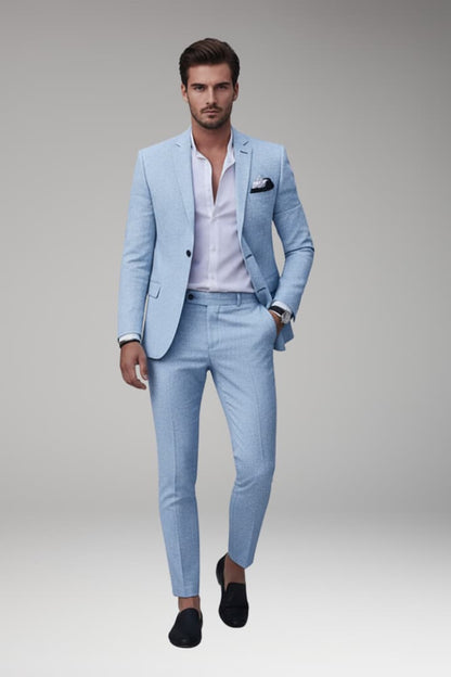 Men's Blazer Suit Set Straight Leg Pants