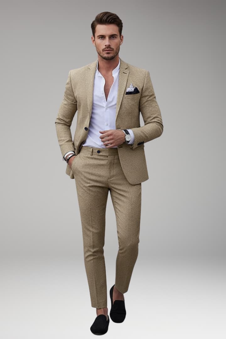 Men's Blazer Suit Set Straight Leg Pants