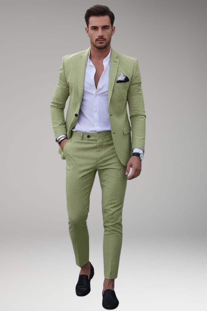 Men's Blazer Suit Set Straight Leg Pants