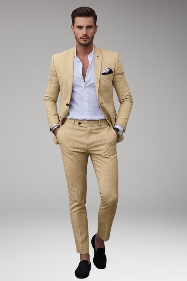 Men's Blazer Suit Set Straight Leg Pants