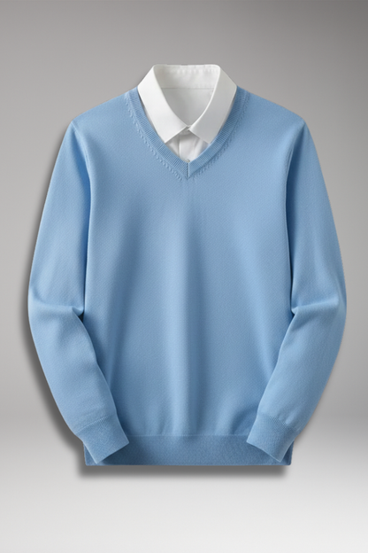 Men's Crew Neck Sweater Ribbed Hem - Vonnera