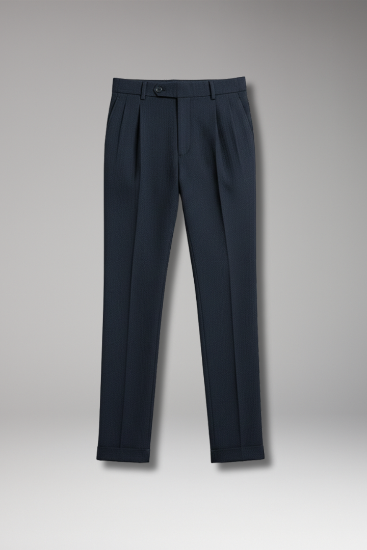 Men's High Waist Work Pants Pleated Front - Vonnera