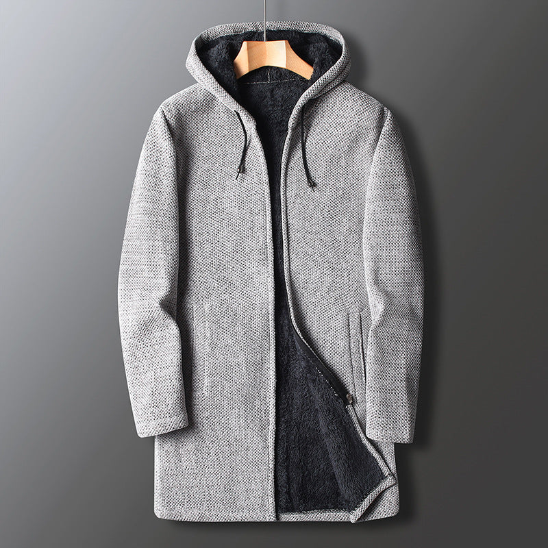 Men's Full-Length Hooded Coat Relaxed Fit Warm - Vonnera
