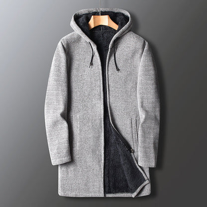 Men's Full-Length Hooded Coat Relaxed Fit Warm - Vonnera