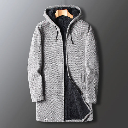 Men's Full-Length Hooded Coat Relaxed Fit Warm - Vonnera