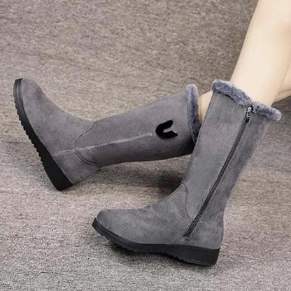 Women's Suede Mid-Calf Boots Warm Brown - Vonnera