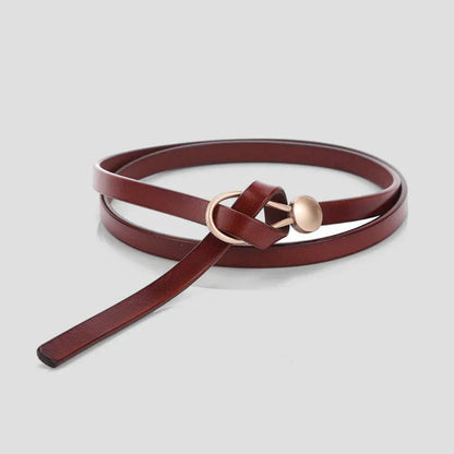 Women's Faux Leather Bow Belt