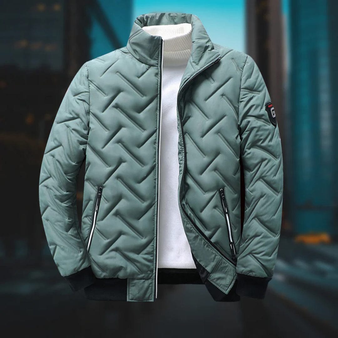 Men's Puffer Jacket Quilted Zip-Up - Vonnera