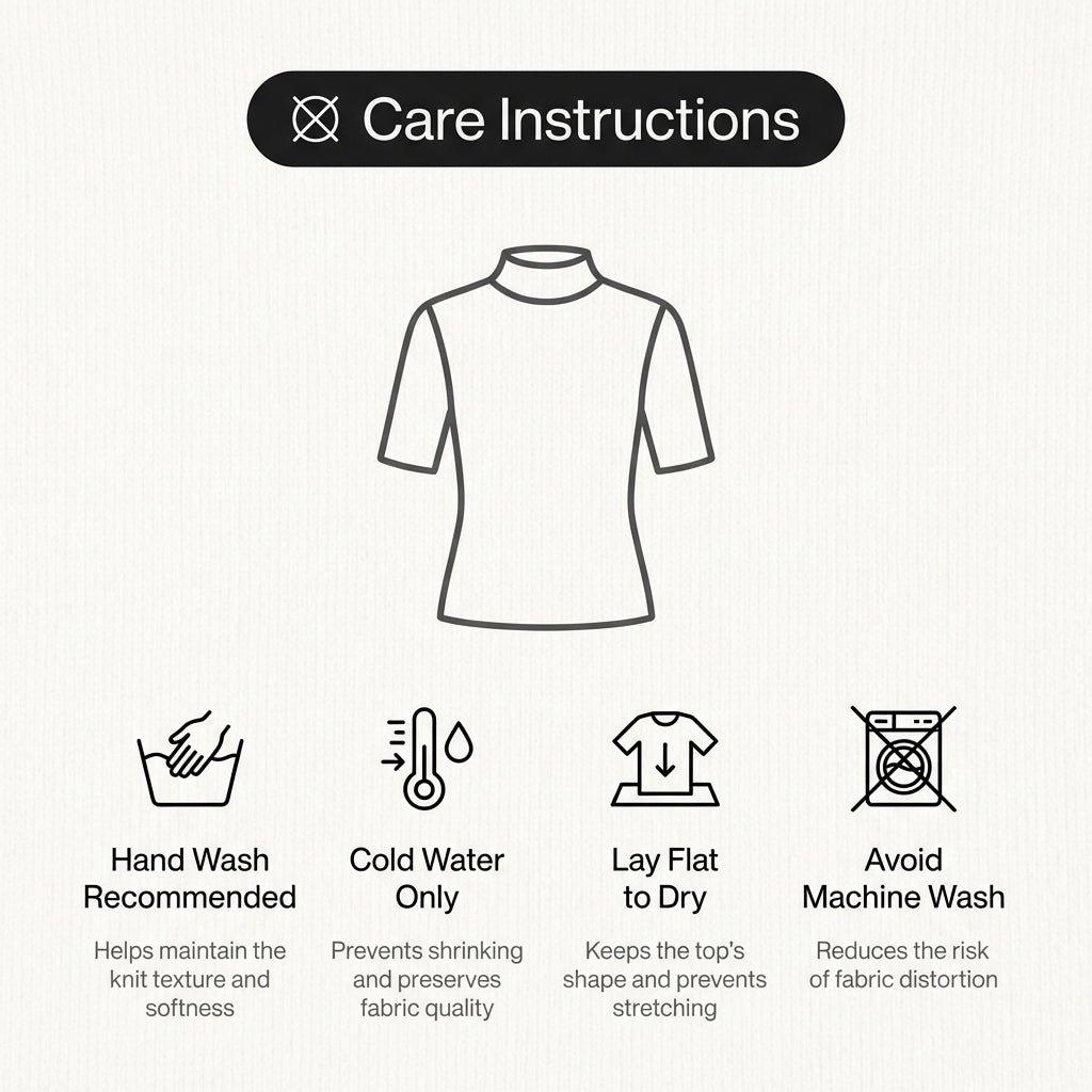 Women's Short Sleeve Mock Neck Knit