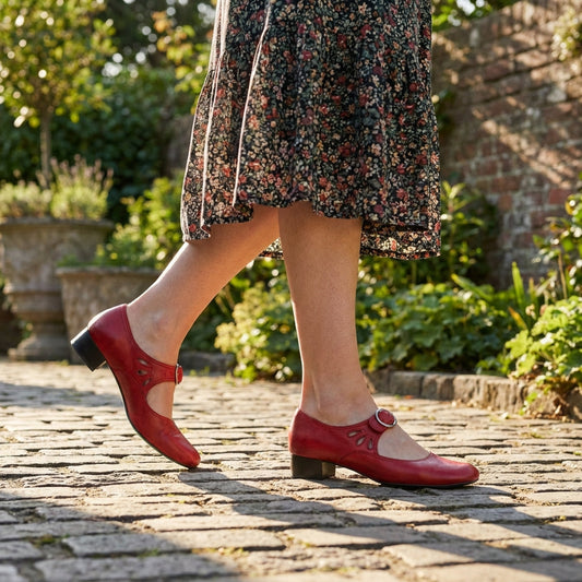 Women's Mary Jane Shoes Block Heel Adjustable Strap - Vonnera