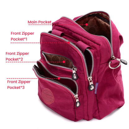 Waterproof Crossbody Bag Polyester Versatile Black