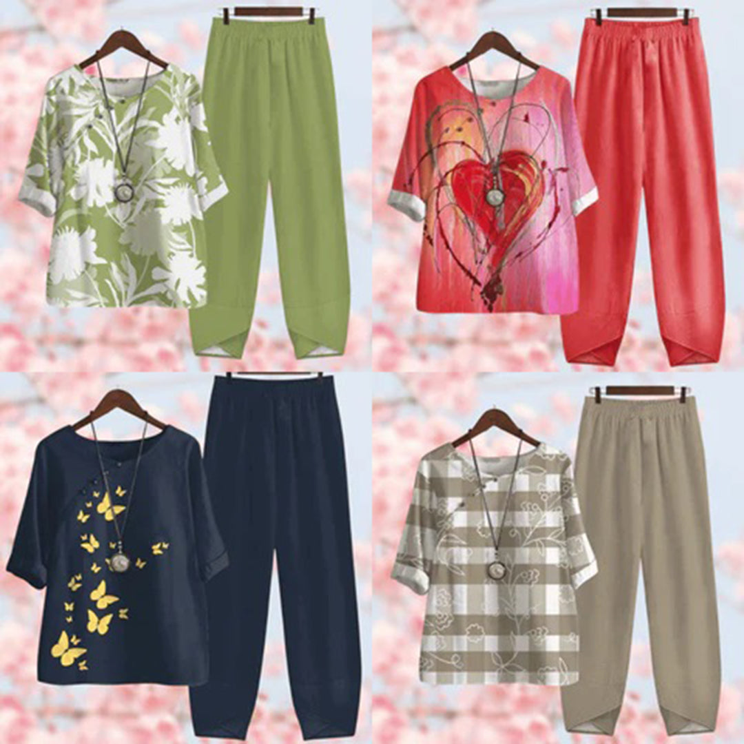Women's Floral Two Piece Outfit - Vonnera