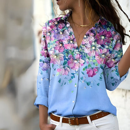 Women's Patterned Blouse Casual Style