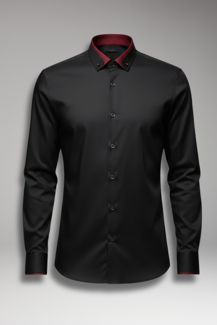 Men's Long Sleeve Dress Shirt Cotton Button Down - Vonnera