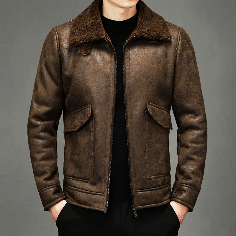 Faux Leather Biker Jacket - Vonnera